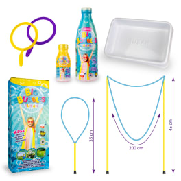 Big Bubbles Seifenblasen-Set, für Riesen-Seifenblasen, 7-teilig