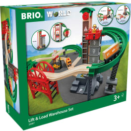 BRIO® 33887 Großes Lagerhaus-Set mit Aufzug, 32 Teile
