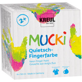 KREUL MUCKI Quietsch-Fingerfarbe, 4 x 150 ml