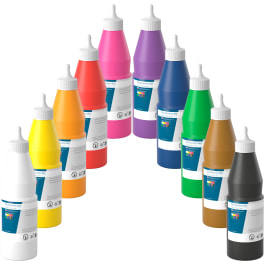 HABA Pro Deckfarben-Set, wasserlöslich, 10 x 500 ml
