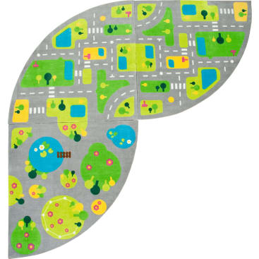 Viertelkreis-Teppich Stadt