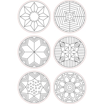 Sachenmacher Mandala-Stempel, 6 Stück