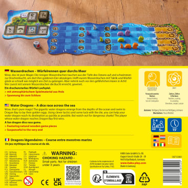 Kinderspiel Wasserdrachen, Würfelspiel und Laufspiel