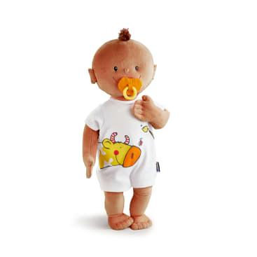 Stoffpuppe Krümel mit Schnuller, 43 cm, 3-teilig
