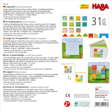 Legespiel Tierisch quadratisch