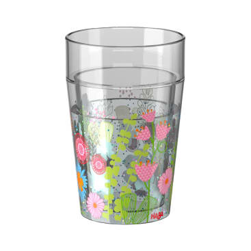 Glitzerbecher Blumen