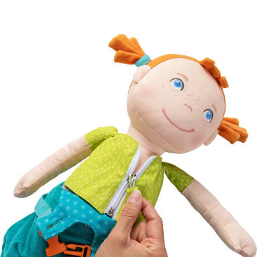 Lernpuppe Lucie, 45 cm, Stoffpuppe zum Verschlüsse lernen