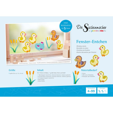 Sachenmacher Fenster-Entchen, Fensterbild-Bastelset