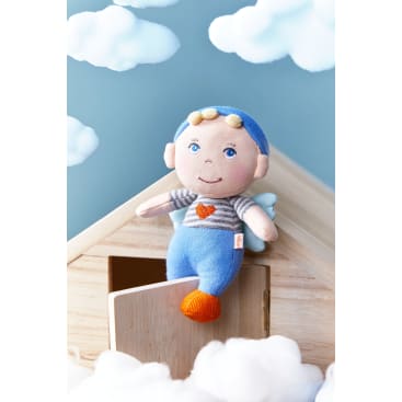 Schutzengelpuppe Mats, 15 cm, Stoffpuppe mit Flügel