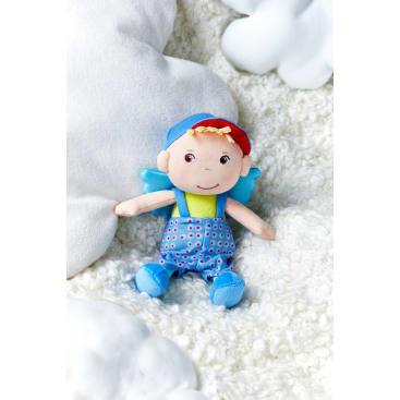 Schutzengelpuppe Frido, 20 cm, Stoffpuppe mit Flügel