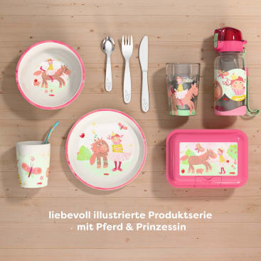Lunch-Set Prinzessin für Kinder, Prinzessinnen-Brotdose & -Trinkflasche