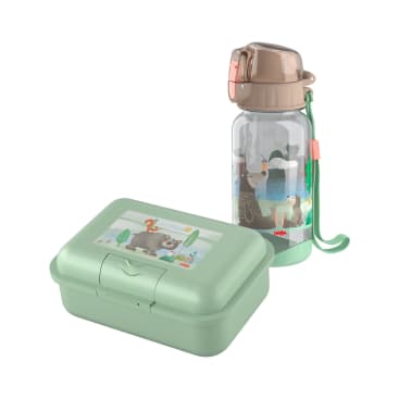 Lunch-Set Waldtiere für Kinder, Waldtiere-Brotdose & -Trinkflasche