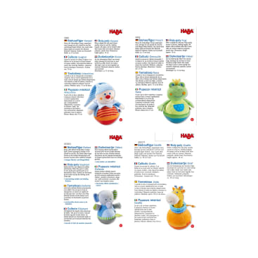 Stehauffiguren-Set, 6 Stehaufmännchen aus Stoff, ab 6 Monate