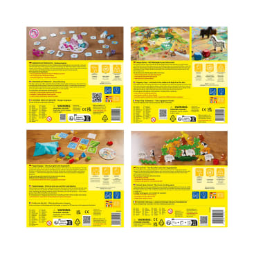 Spielepaket für Kinder, Würfel-Laufspiele- & Lernspiele-Set, ab 3