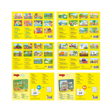 Kinderpuzzle-Set, 12 bunte Kinderpuzzle, ab 2 Jahren