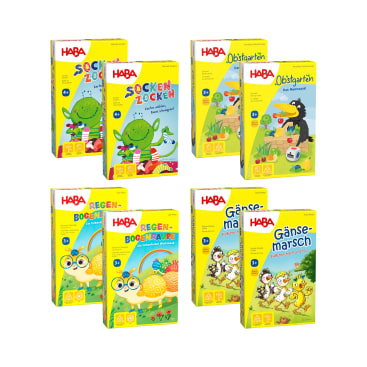 Mitbringspiele-Set, 2x4 beliebte Reise-Kinderspiele, ab 3 Jahren