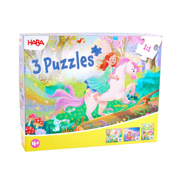 Puzzle Animaux HABA - 6 Puzzles Enfants 7 Pièces - Multicolore