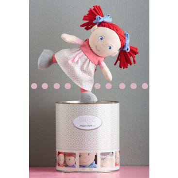 Kuschelpuppe Mirli, 20 cm große Stoffpuppe