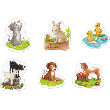 6 erste Puzzles – Tierkinder