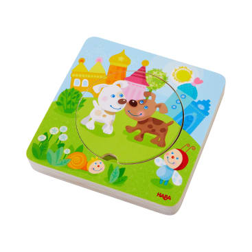 Holzpuzzle Kunterbunte Tierkinder