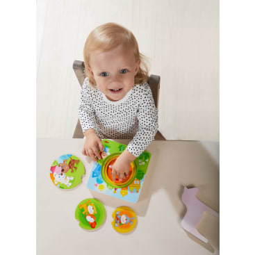 Holzpuzzle Kunterbunte Tierkinder