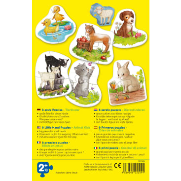 6 erste Puzzles – Tierkinder