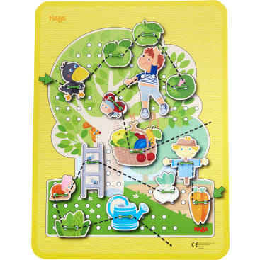 Fädelspiel Obstgarten