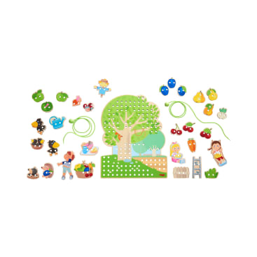 Fädelspiel Obstgarten