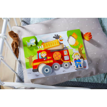Holzpuzzle Feuerwehrauto