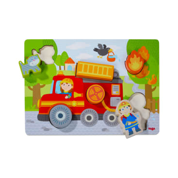 Holzpuzzle Feuerwehrauto