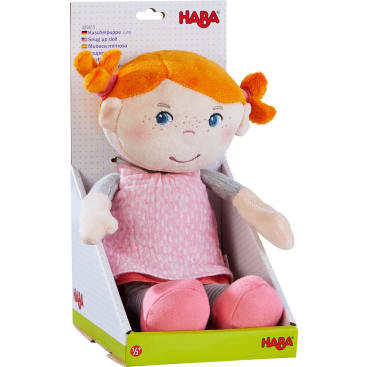 Kuschelpuppe Juna, 29 cm große Stoffpuppe
