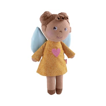 Schutzengelpuppe Nora, 17 cm, Stoffpuppe mit Flügel