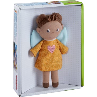 Schutzengelpuppe Nora, 17 cm, Stoffpuppe mit Flügel