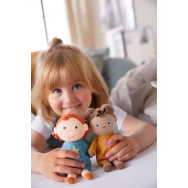 Schutzengelpuppe Nora, 17 cm, Stoffpuppe mit Flügel