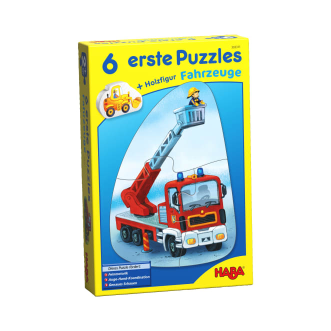 6 erste Puzzles – Fahrzeuge