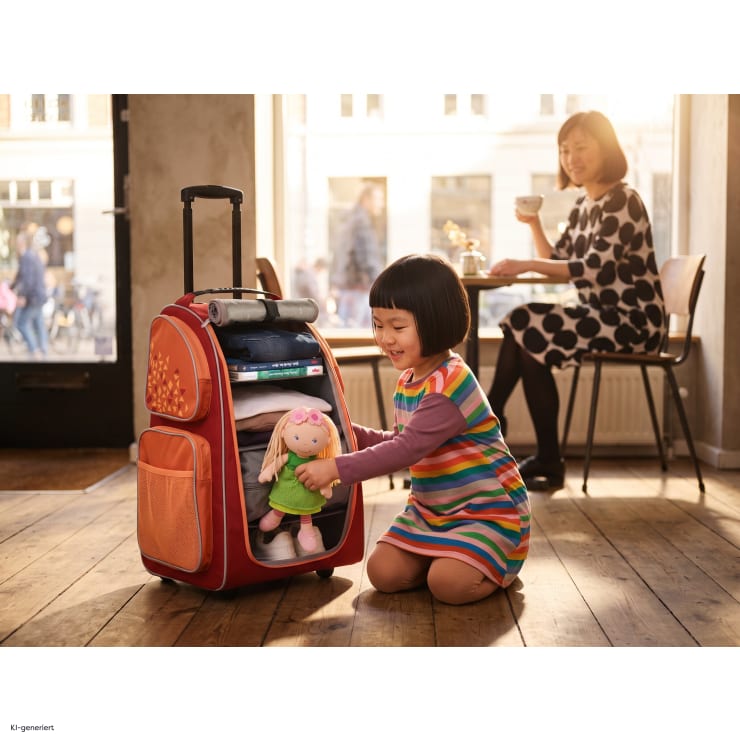 Kinder-Schranktrolley, 2 Rollen, KI-generiertes Bild