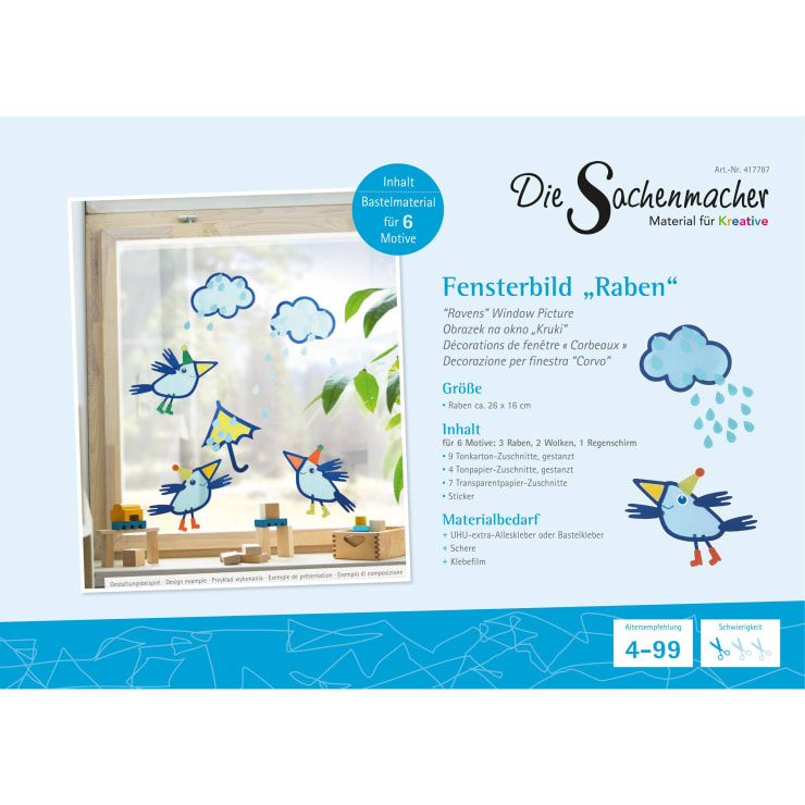 Sachenmacher Bastelset Fensterbild Raben