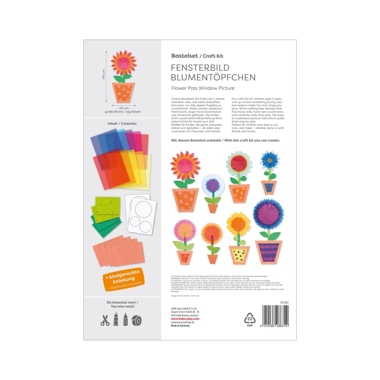 Craft Set – Flower Pots Window Picture