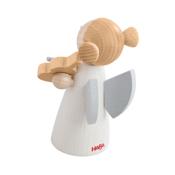 Engel mit Geige, Holz