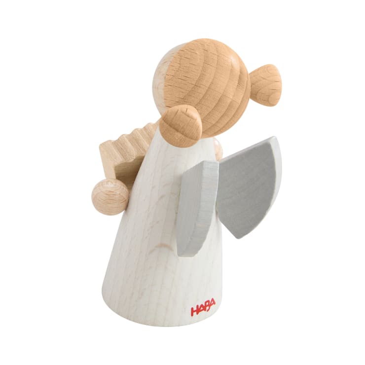 Engel mit Akkordeon, Holz