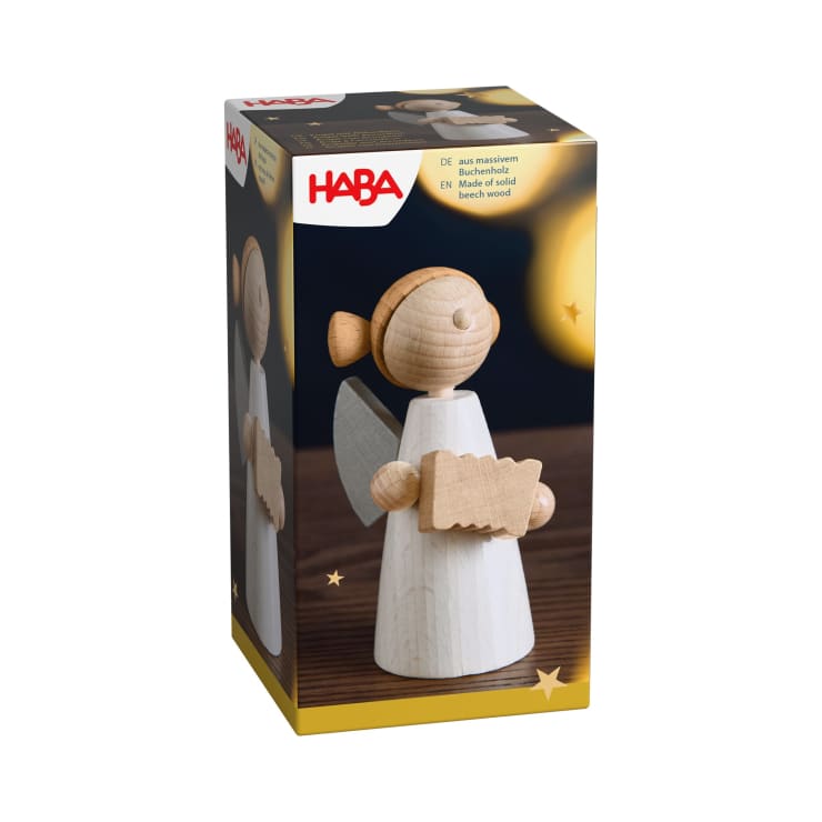 Engel mit Akkordeon, Holz
