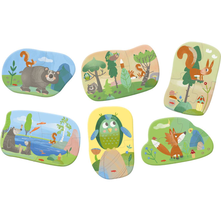 6 erste Puzzles - Waldtiere