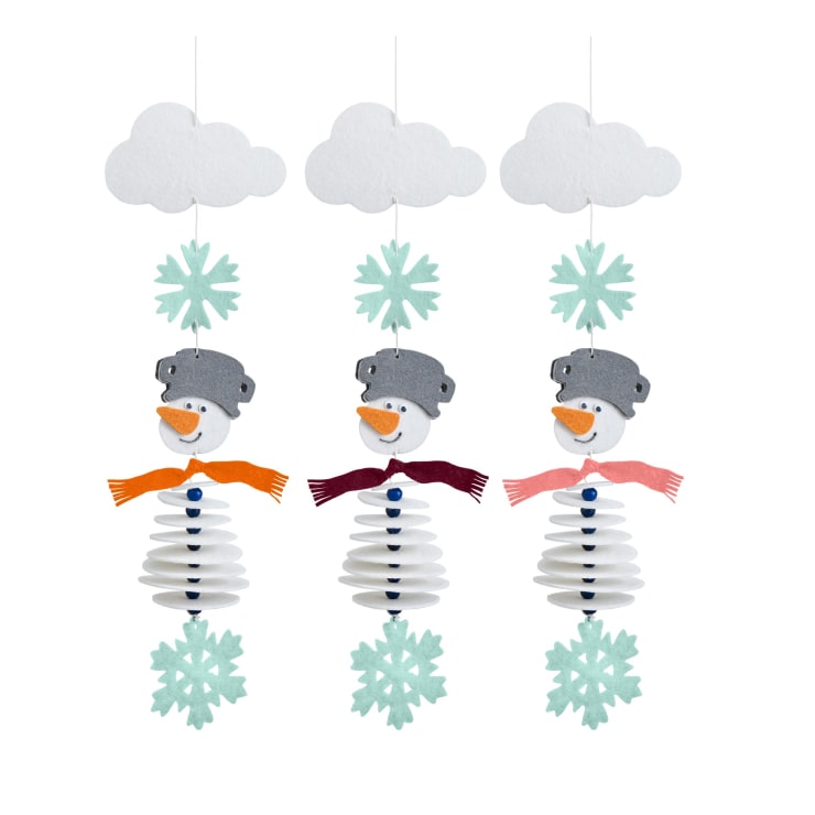Sachenmacher Erstes Fädeln Filzgirlande Schneemann, Bastelset, ab 3 J.