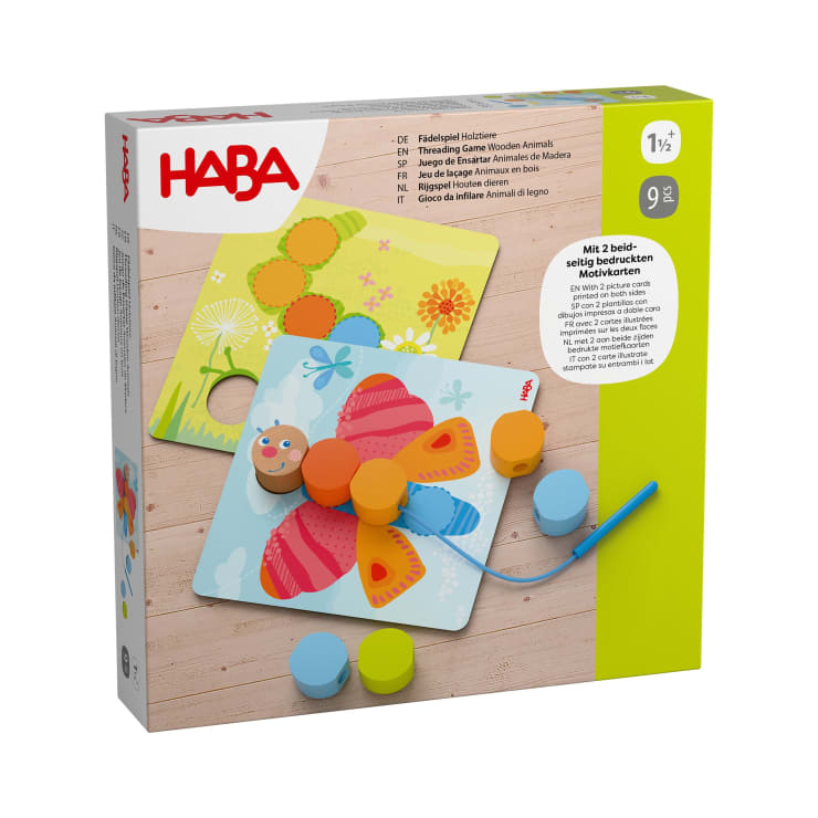 Fädelspiel Holztiere