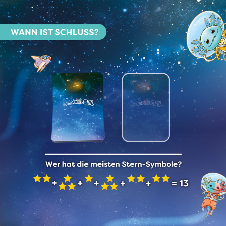 Galaxolotl - No Risk, No Stars!, Karten - und Brettspiel, ab 8 Jahren