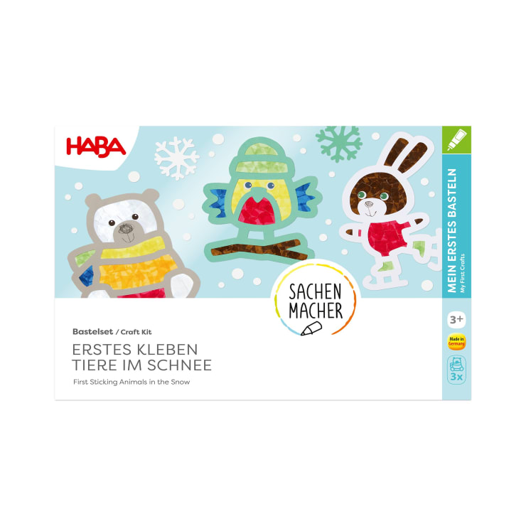 Sachenmacher Erstes Kleben Tiere, Fensterbild Winter, 3 Stück, ab 3 J.