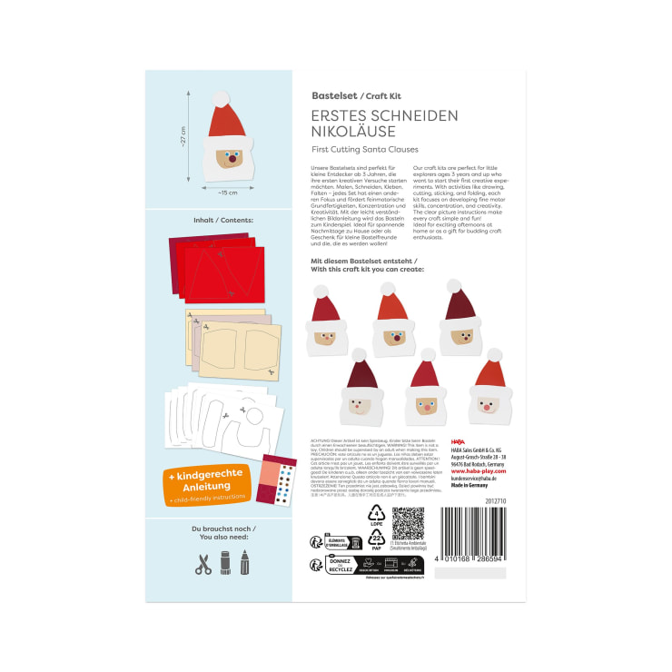Craft Set - First Cutting Santa Clauses