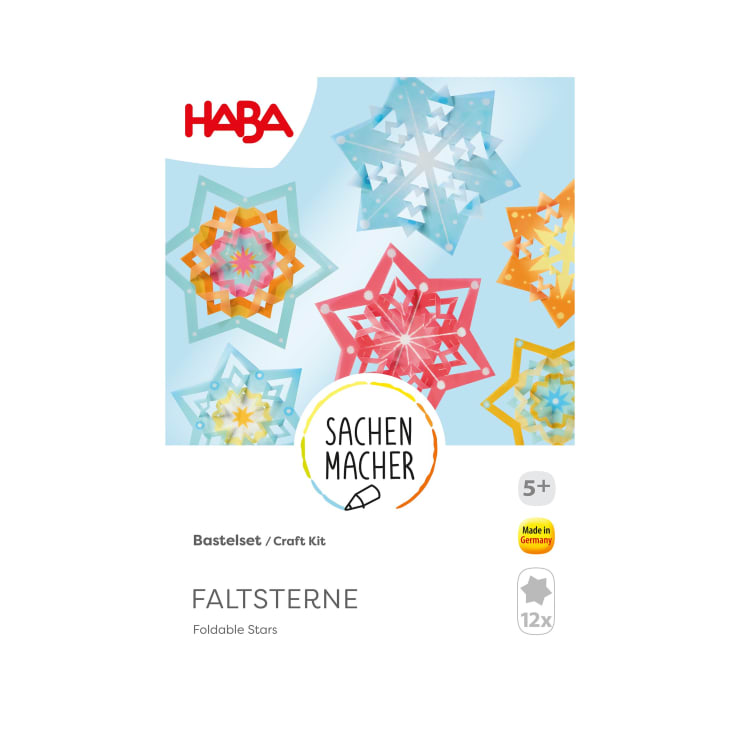 Sachenmacher Faltsterne, Bastelset Winter, 12 Stück, ab 5 Jahren