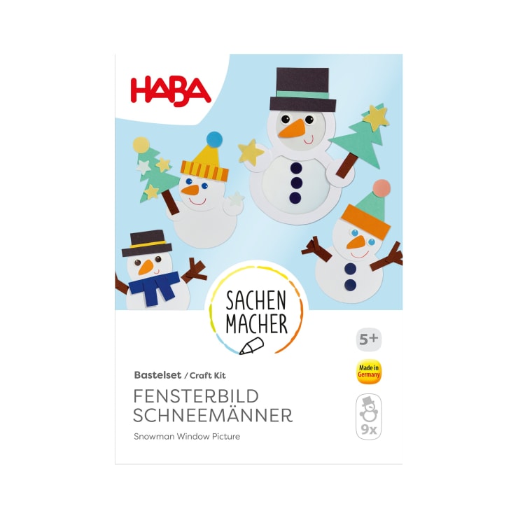 Sachenmacher Fensterbild Schneemänner, Bastelset Winter, 9 St., ab 5 J