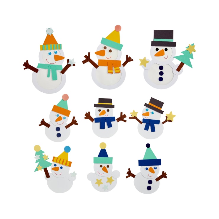 Sachenmacher Fensterbild Schneemänner, Bastelset Winter, 9 St., ab 5 J